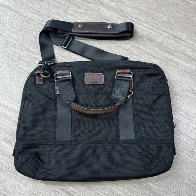 TUMI Alpha Bravo Earle Compact Messenger Bag Briefcase Nylon Soft Shell 15"
