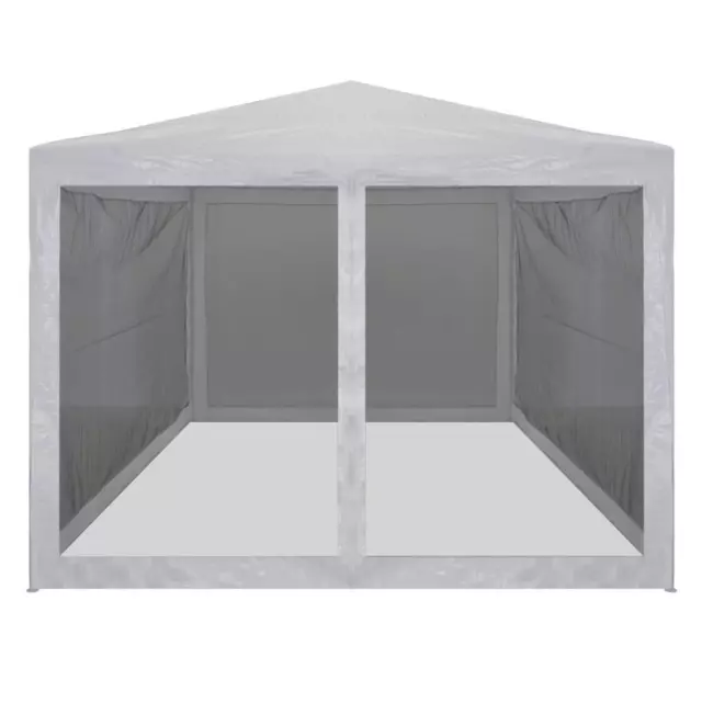 vidaXL Garten Pavillon 3x4m Partyzelt Wasserdicht Festzelt mit Seitenwände Weiß