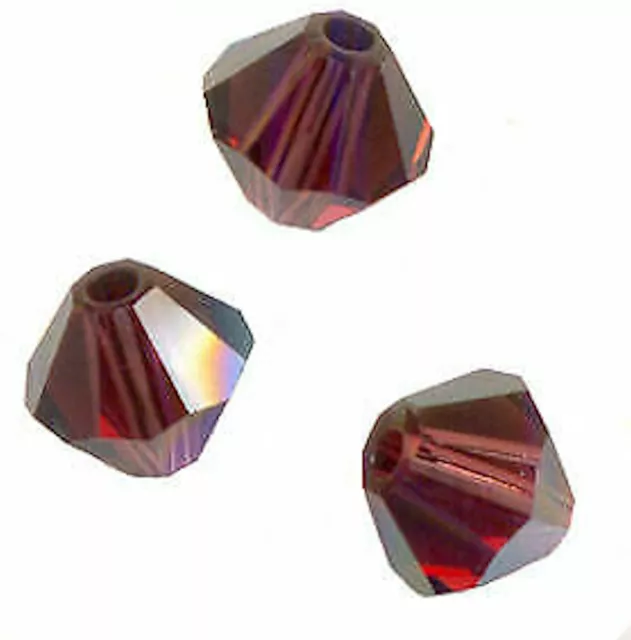 site parisien  40 PERLES TOUPIES SWAROVSKI   5mm   BURGUNDY