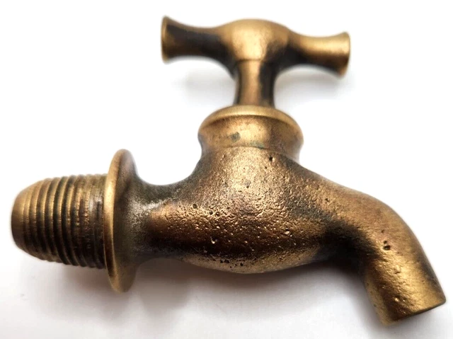 Brass Spigot Water Faucet Vintage Half inch Male Flared