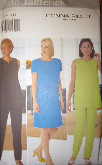 Vintage Butterick SEWING Pattern 4930 Misses Dress Tunic Pants UNCUT OOP NEW FF