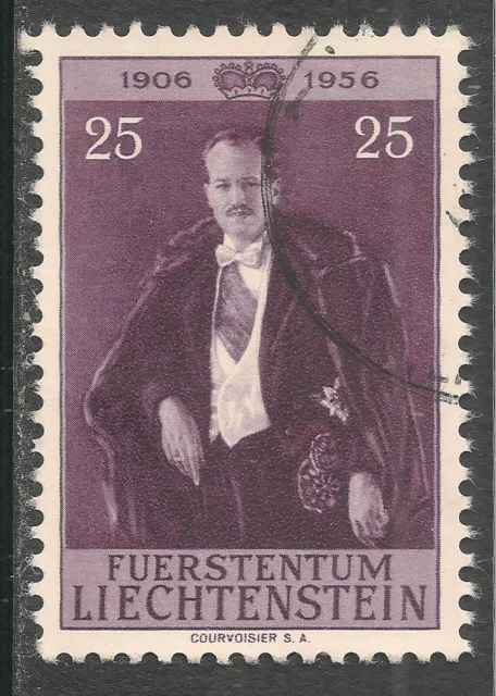 Liechtenstein #305 (A185) VF USED - 1956 25rp Prince Franz Joseph II