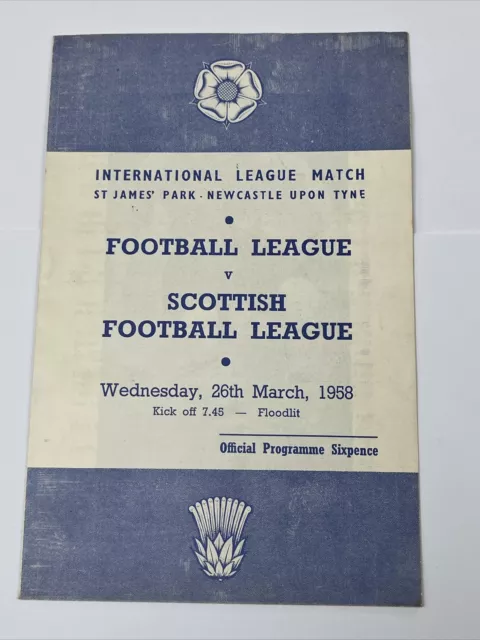 1958 Football Programme - England v Scotland international league football