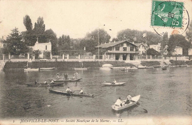 Cpa Dos Vert Val De Marne 94 Joinville Le Pont Societe Nautique De La Marne