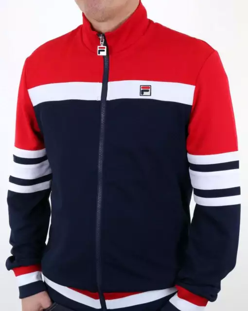 FILA COURTO TRACK Top in Navy Red White Vilas Dyer tracksuit jacket retro 64.95 PicClick UK
