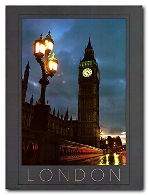 Big Ben Clock Tower and Houses of Parliament London Wall Decor Art Print (18x24)