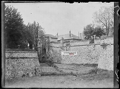Plaque verre photo ancienne négatif noir et blanc 6x9 cm fort Mont-Louis France