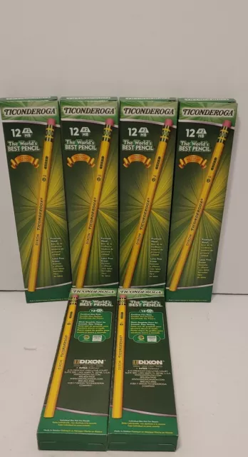 Ticonderoga Pencils HB2 Soft 48 Count Pencils Premium Wood #2 Dixon 72-Count B