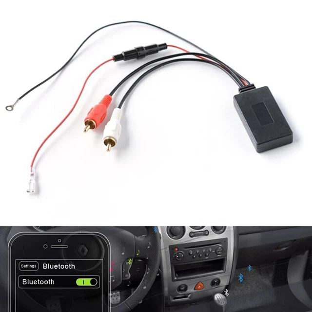 Car Radio RCA Bluetooth Adapter Stereo 2RCA Wireless AUX Audio Wiring for D X2U5
