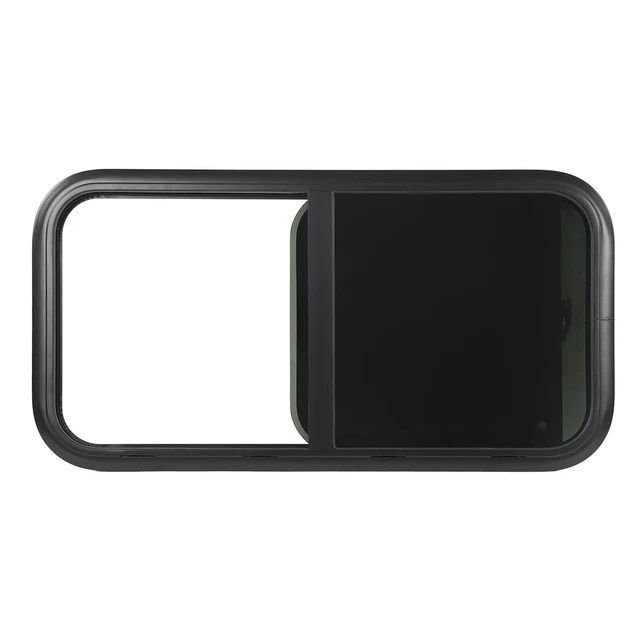 Horizontal Sliding RV Window 35.4 X 17.7in Black Modified Window For Caravan