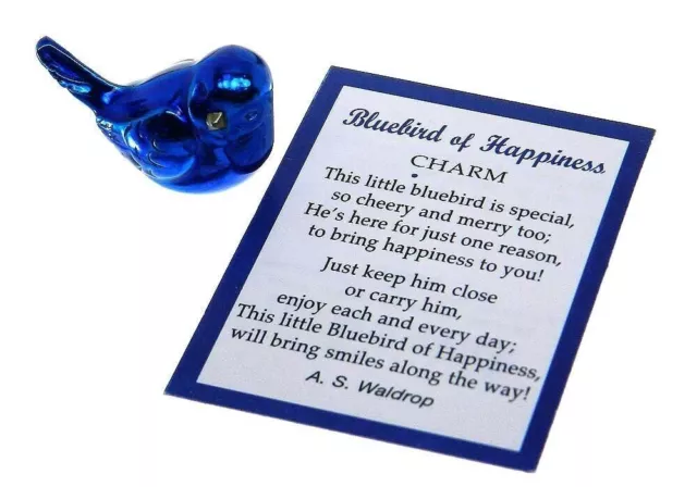 Bluebird of Happiness pocket Charm & Story Card by Ganz