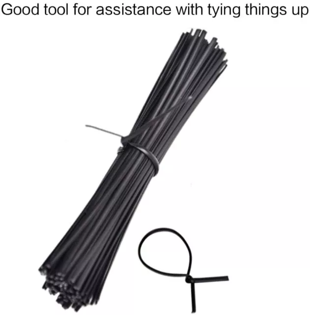 New Uline 1000 black 4inch twist ties for cable gift garbage bag use  s-566bl 