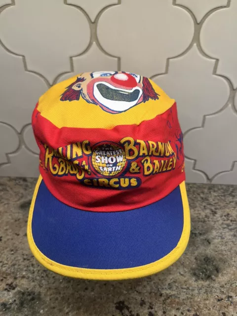 Ringling Bros. Barnum Bailey Circus Clown Painter Adjustable Hat Cap Vintage 80s