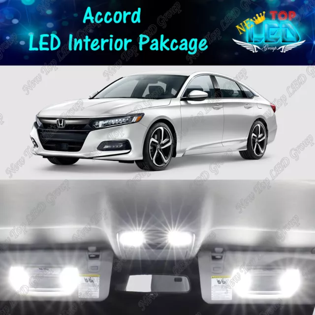 12x White LED Bulb Interior Lights Package Kit for 2013 - 2021 2022 Honda Accord