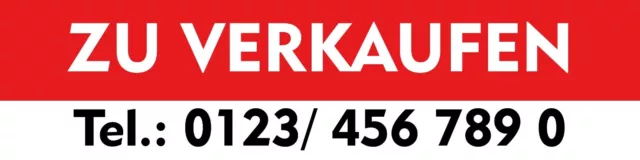 PVC Werbebanner Plane mit Ösen  Banner  " Zu verkaufen "