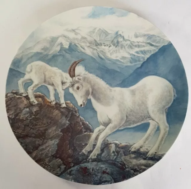 A Gentle Persuasion Signs of Love The Wildlife Society Goat Plate.Mountain goats