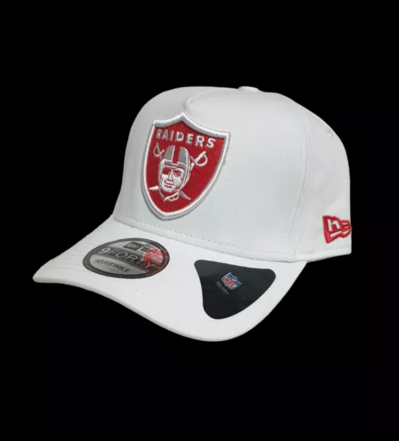 Oakland Las Vegas Raiders Nfl New Era 9Forty White & Red Snapback Cap Hat Lany