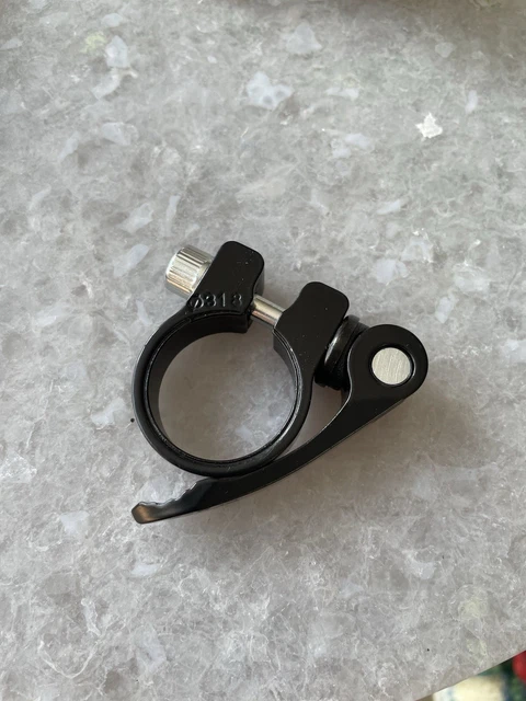 DECATHLON BIKE SEAT Post Clamp Quick Release Collar, Silver