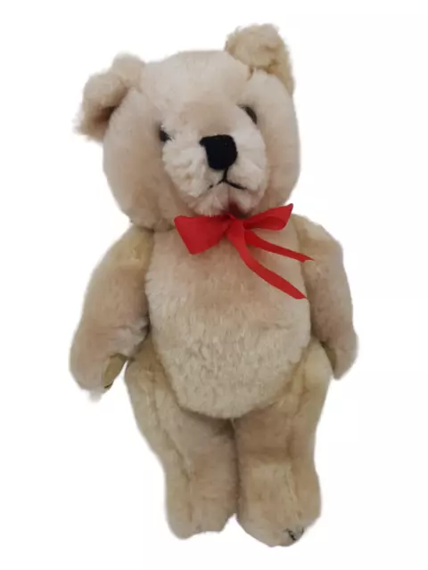 Teddybär Herzl Beige mit roter Schleife 21 cm Teddy Bär Stofftier Kuscheltier