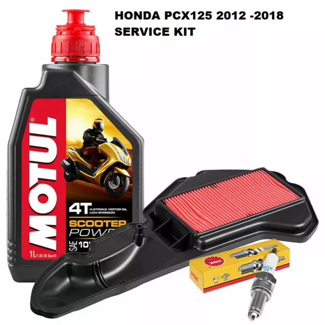 Kit de servicio de scooter Honda PCX125 2012 a 2018 - aceite, bujía y filtro de aire