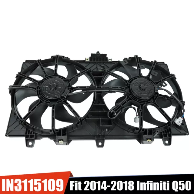 Fits 2014-2018 Infiniti Radiator Condenser Fan Q50 2.0/3.0/3.5/3.7L 214814GA0A