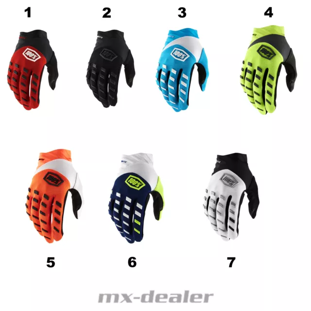 100% Prozent Airmatic V22 Gruppe Glove Handschuhe MTB DH MX BMX Motocross Endur