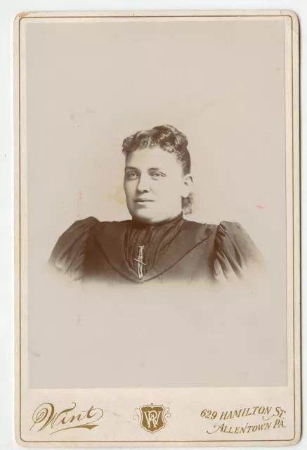 Cabinet Photo - Allentown, Pennsylvania - Young Lady, Curly Hair - Pin