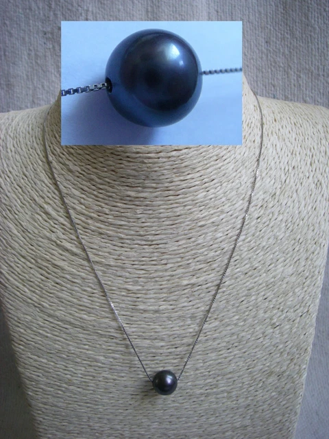 Collier Pendentif Cercle Avec Perle - Argent Massif 7 Grammes - Modèle N°402 - Occasion