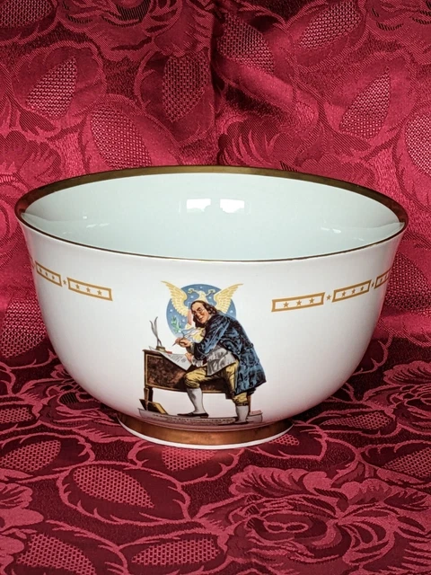 Danbury Mint Benjamin Franklin Declaration of Independence Bicentennial USA Bowl