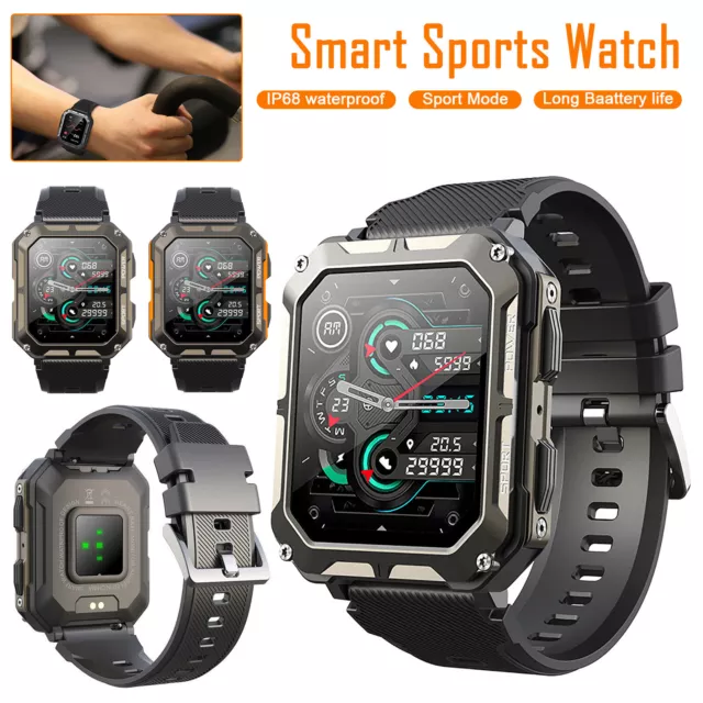 Njord Gear Indestructible Smart Call watch Rugged Tactical Smartwatch Heart Rate