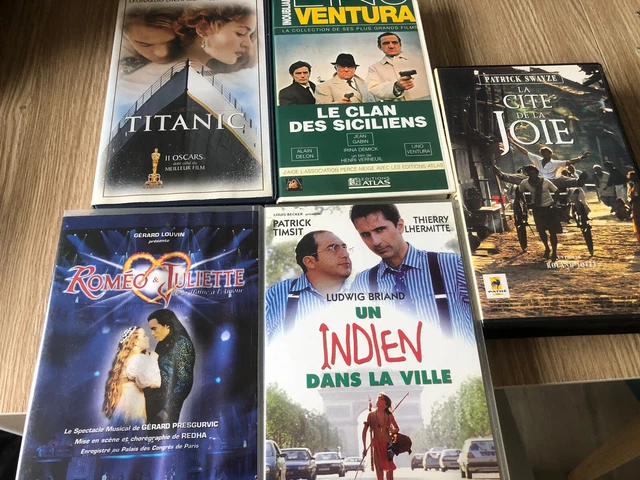 Lot 5 Vhs Le Clan Des Siciliens La Cité De La Joie Titanic Un Indien Dans Ville