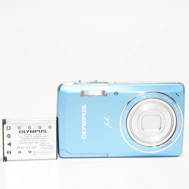 OLYMPUS Μ-5010 BLUE Compact Digital Camera Tested Working Seller