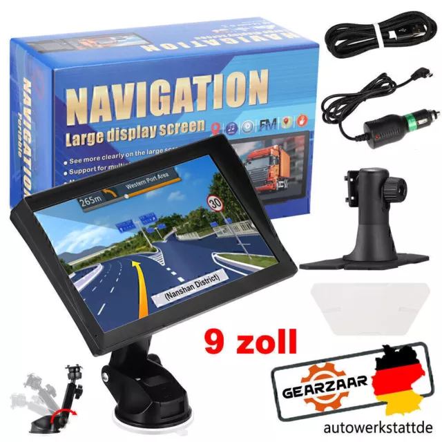 9 Zoll Navigationsgerät Für LKW PKW BUS GPS Navi Navigation 8GB+256MB Europekart