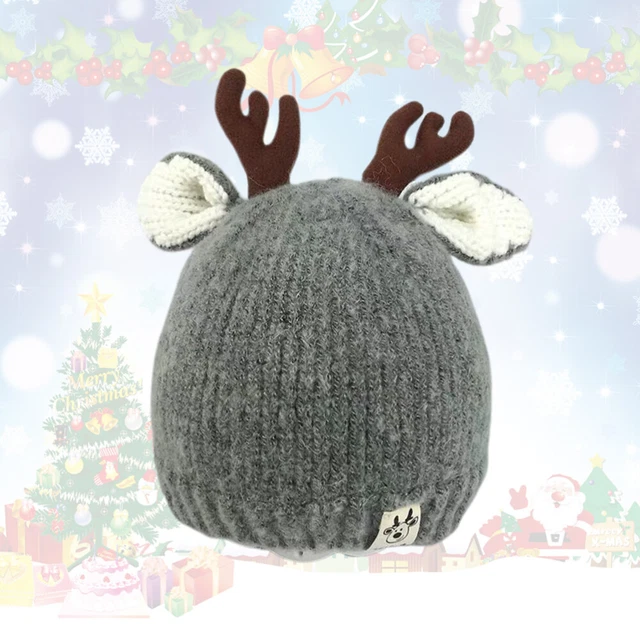 Cappello Orecchino In Lana Cappello Babbo Natale Neonato Bambini