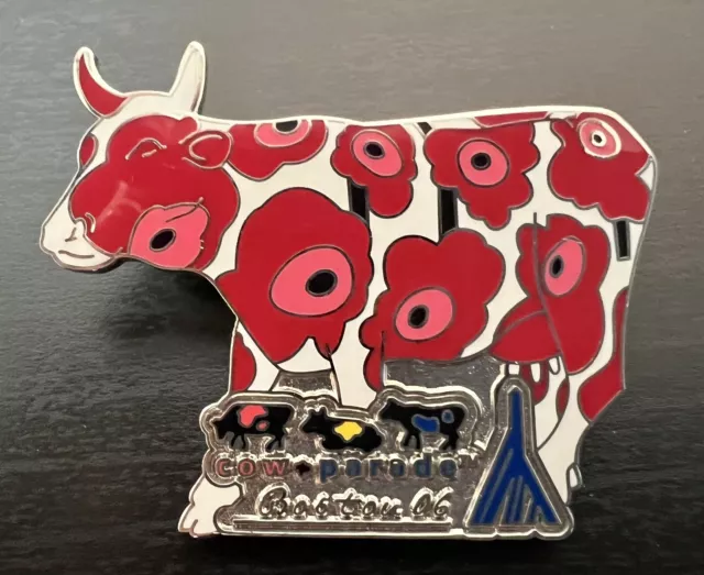 2006 Cow Parade Marimekko Wallpaper Cow Pin RARE & Amazing!! #6 of 12 In Series