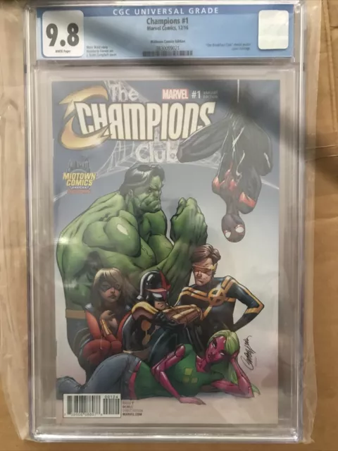 Champions #1 (2016 Marvel Comics) J Scott Campbell Variant CGC 9.8 Homage Cover