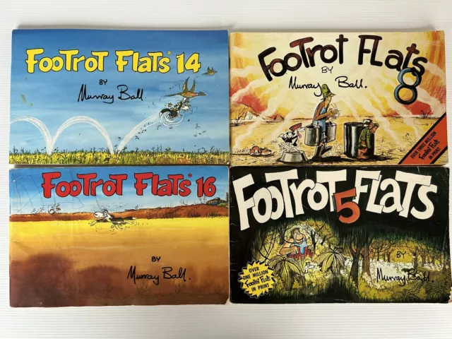 Footrot Flats Book Bundle Paperback Retro Bundle Murray Ball books 5, 8, 14, 16.