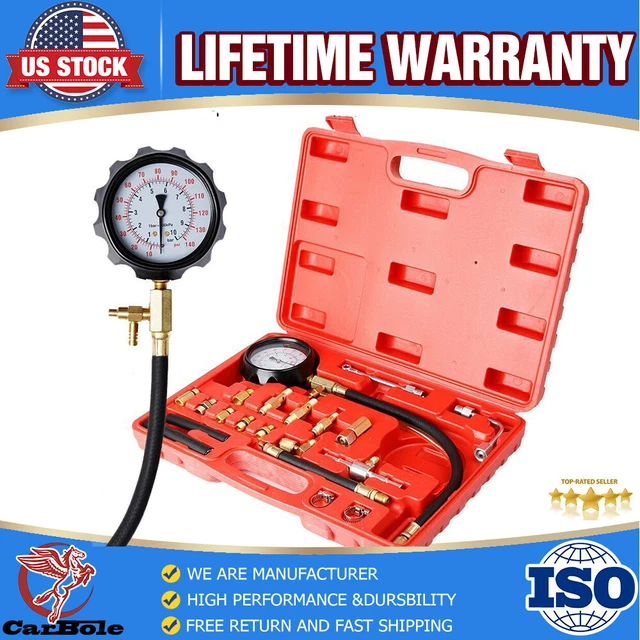 140PSI DIESEL FUEL Injection Pump Oil Pressure Gauge System Tester Test