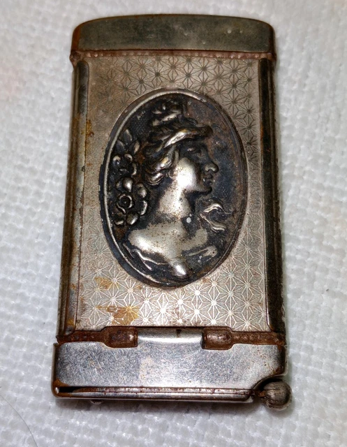 Antique Match Safe Cigar Cutter Reindeer Deer