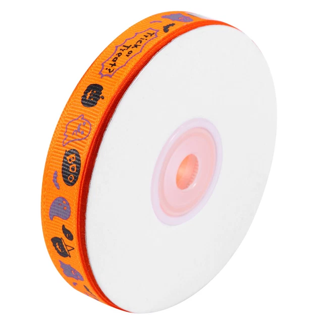 Ribbon Gift Wrapping Thread Ribbon Spooky Pumpkin Ribbon Orange Decor Bouquet