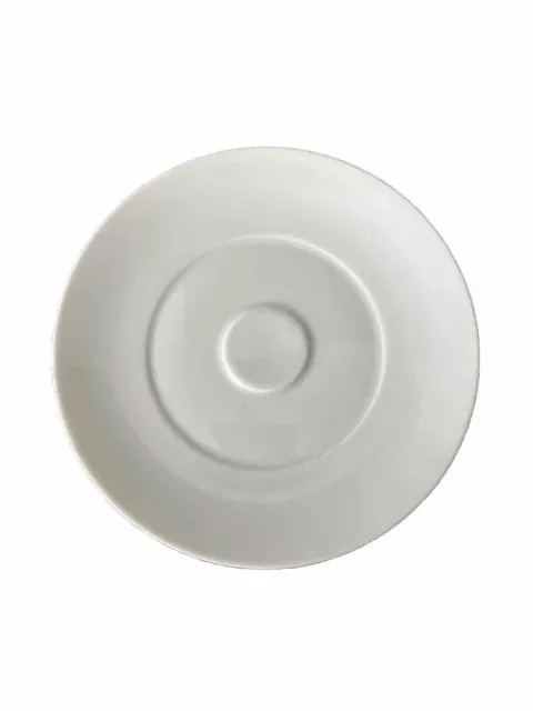 One-piece Crate and Barrel White Large Porcelain Saucer Only  Made in Portugal