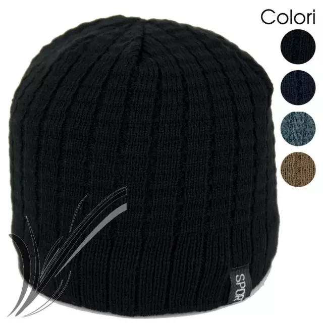 Cappello invernale uomo zuccotto berretto cuffia beanie da ragazzo caldo inverno