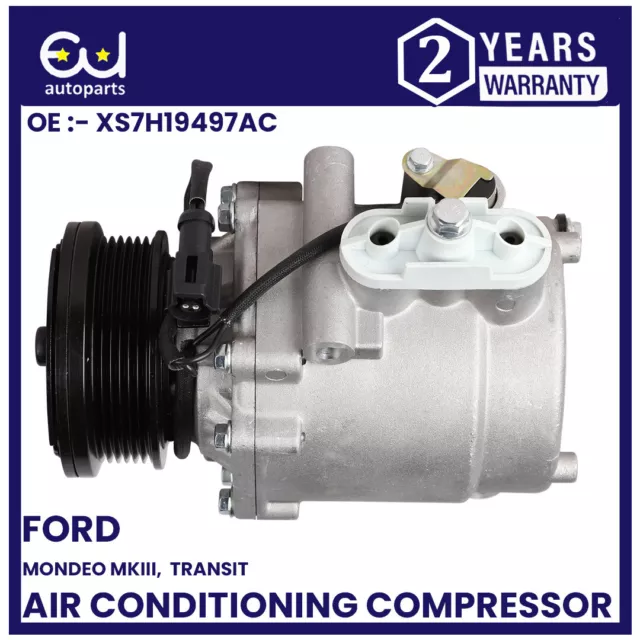 Air Con Ac Compressor Pump For Ford Mondeo Mk3 2000 To 2007 Petrol Transit 2.3 2