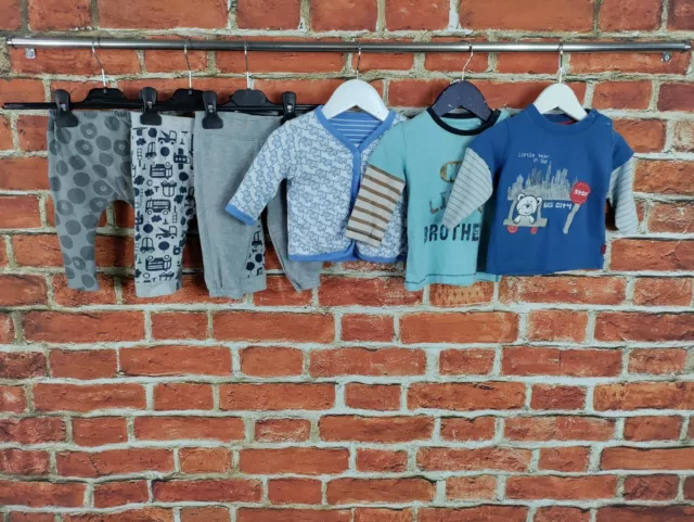 Baby Boy Bundle Age 6-9 Months Jojo Maman Benetton Etc Leggings Tees Jacket 74Cm