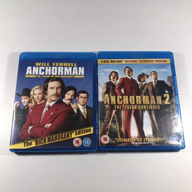 Anchorman + Anchorman 2 The Legend Continues Blu-ray Movie Region B Will Ferrell