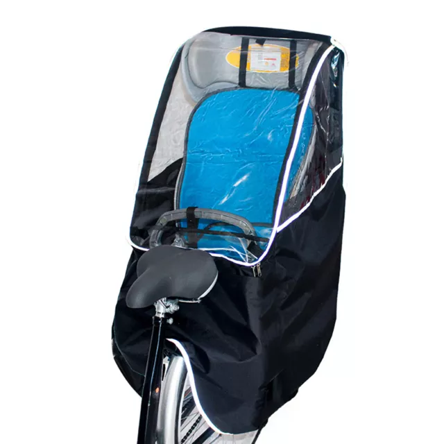 Bike Child Seat Rain Cover Windproof Front Opening Rain Cover For Rear kid Seat