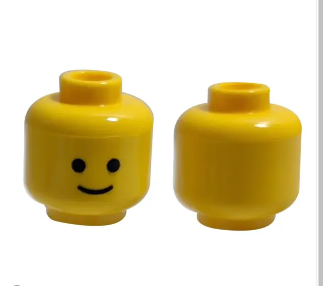 LEGO Yellow Standard Classic Minifigure Head Black Eyes