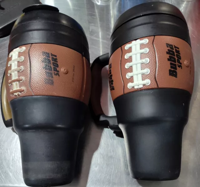 2 Bubba Keg Sport 32oz Mug Cup Football Shape Travel Tailgate Brown Lot Read!!!!