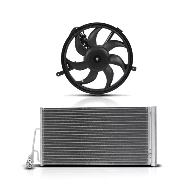 Condenseur à Air + Ventilateur de Radiateur pour Mini R56 Cabriolet R57 Clubman 2