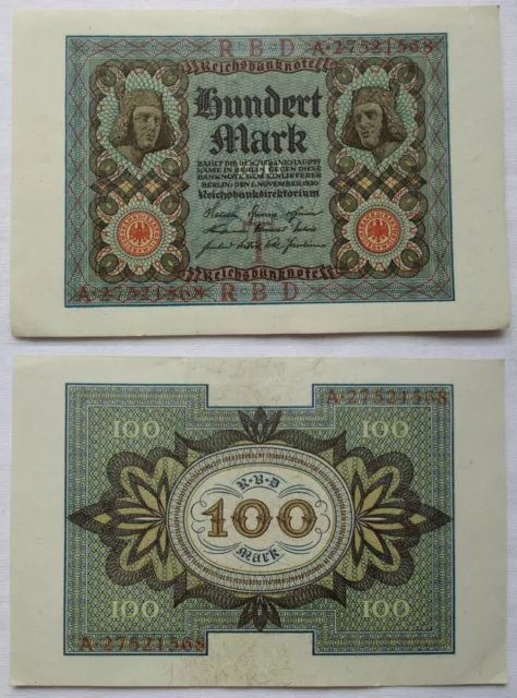100 Mark Reichsbanknote 1.11.1920 Rosenberg 67 b (104823)